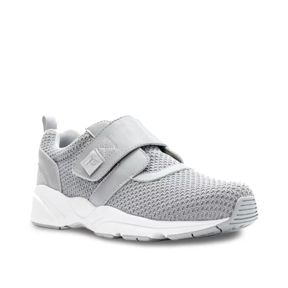 Propet Mens Stability Walker Sneaker Silver‎ Comfort Shoes Orthopedic 8.5 M